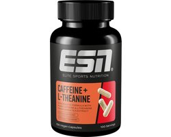 ESN Caffeine + L-Theanine Caps – 100 Capsules – 100 mg Cafeïne & 100 mg L-Theanine uit Groene Thee-Extract – Voor Focus, Concentratie & Mentale Prestaties – Vegan Voedingssupplement – Made in Germany