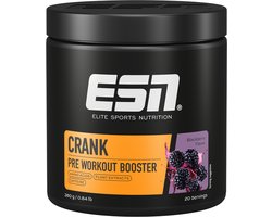 ESN Crank – Blackberry – 380 g – Pre-Workout Booster met Citrulline voor een Optimale Trainingsbeleving – 100% Vegan – Gemaakt van Zuiver Plantaardige Grondstoffen – Made in Germany