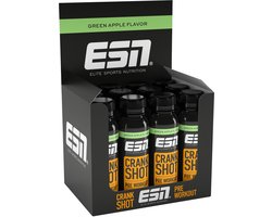 ESN Crank Shot – 12 x 95 ml – Green Apple – Pre-Workout Shot met L-Citrulline, Arginine en Cafeïne – Directe energie en focus voor training