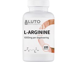 L-Arginine - 100 Capsules - 500mg - Pre-workout Aminozuur - Zuivere vorm uit suikerbietmelasse - LUTO Supplements