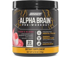 Onnit - Alpha Brain - Pre-Workout - Tiger's Blood - 20 servings - 192 gram