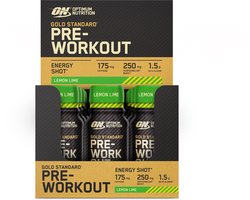Optimum Nutrition Gold Standard Pre-Workout Shot (12x60ml) Lemon Lime - Pre-Workout - Pre-Workout Shots