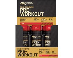 Optimum Nutrition Gold Standard Pre Workout Shots - Pre-Workout Cola - Ready to Drink - 12 x 60ml
