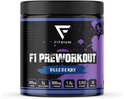 Pre workout Fitrium F1 - Blueberry - 300MG Cafeïne per Scoop - 30 Servings - Heerlijke Smaken