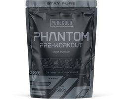 Pure Gold Phantom Pre-Workout – 300g – 15 Porties – Pre-Workout Poeder met Creatine, Beta-Alanine, Citrulline & Cafeïne – 16 Actieve Ingrediënten – Mango