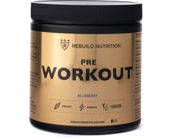 Rebuild Nutrition - Pre-Workout - Pre Workout Per Scoop 400 mg Cafeïne - Preworkout Haal Het Maximale Uit Je Trainingen - Energy Drink - Blauwe Bessen smaak - 30 doseringen - 300 gram