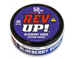 REV UP! Energy Pouches - Blueberry Surge - 50mg Cafeïne - Pre-Workout & Focus - Suikervrij - 20 stuks