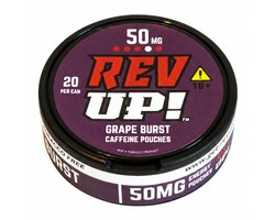 REV UP! Energy Pouches - Grape Burst - 50mg Cafeïne - Pre-Workout & Focus - Suikervrij - 20 stuks
