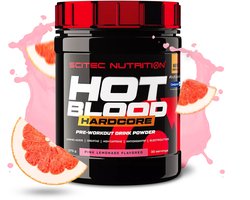 Scitec Nutrition® - Hot Blood Hardcore (375 gram - Pink Lemonade) - Citrusvrucht - 30 doseringen - krachtige pre workout formule - poeder - pre-workout