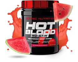 Scitec Nutrition® - Hot Blood No-Stim (375 gram - Watermelon) - Watermeloen - 30 doseringen - pre workout zonder caffeine - poeder - pre-workout