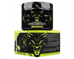 Vegan Potent Pre-Workout 300g – L-Citrulline, Beta-Alanine, Caffeine, Taurine, AstraGin, Panax Notoginseng – 24 Porties, Limoen – Gemaakt in Italië