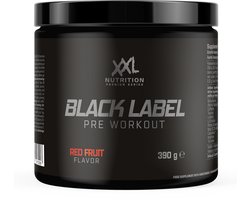 XXL Nutrition - Black Label Pre-Workout - Beta-Alanine, Taurine, L-Citrulline, Arginine & 330 mg cafeďne per Serving - Pre Workout Energy Drink Sport Supplement - Diverse Smaken - Red Fruit - 390 Gram (30 doseringen)