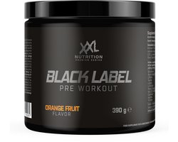 XXL Nutrition - Black Label Pre-Workout - Orange Fruit - Pre-Workout Poeder Met Beta-Alanine Taurine L-Citrulline Arginine En 330 mg Cafeïne Per Serving - 390 g