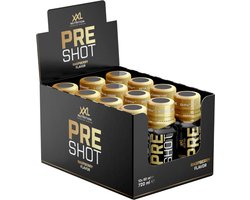XXL Nutrition - Pre Shot - 12 Pack - Pre Workout Shot - Preworkout met Cafeďne, Arginine, Beta-Alanine, EnXtra & L-Carnitine - Raspberry Frambozen Smaak