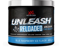 XXL Nutrition - Unleash Reloaded - Preworkout met L-Citruline, Beta-Alanine, Taurine, 250mg Cafeďne - Pre Workout - Blue Raspberry Ice