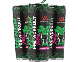 XXL Nutrition - Venom Pre-Workout Drink - Krachttraining Supplement Pre Workout - Cafeďne, Beta-Alanine, Arginine & Taurine - Berry Flavor - 24 Tray
