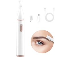 2-in-1 wenkbrauwtrimmer, elektrisch apparaat voor gezichtsbeharingverwijdering voor vrouwen