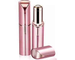Dames Gezichtshaar Verwijderaar – Mini Lady Shaver – Pijnloze Elektrische Ontharing – Lippenstift Ontwerp – Draagbaar & Oplaadbaar – Roze