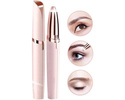 Elektrische wenkbrauwtrimmer - Elektrische wenkbrauwtrimmer - Automatische wenkbrauwtrimmer - Elektrisch wenkbrauwscheerapparaat - Oplaadbaar - Roze - 1 stuk