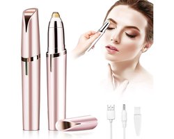 Gsedaox-Wenkbrauw Trimmer-Gezichtsontharing Dames-Gezichtshaar Verwijderen Vrouw-voor gezicht, wenkbrauwen, lippen en neus-roségoud