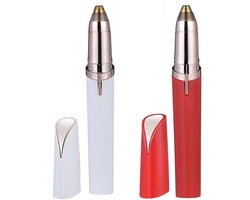 Gsedaox-Wenkbrauw Trimmer-Gezichtsontharing Dames-Pijnloos wenkbrauwscheerapparaat-voor gezicht, wenkbrauwen, lippen en neus-Rood + Wit