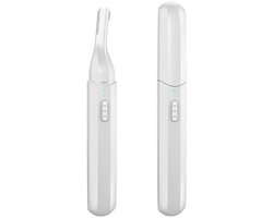 ‌JeiibrZui Hoogwaardige Wenkbrauwtrimmer - Neushaartrimmer Voor Vrouwen - Stil & Gedetailleerd - 1 Stuk - Reisvriendelijk - Wit