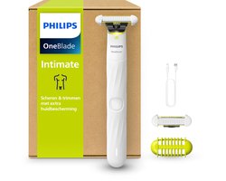Philips OneBlade Intimate Trimmer & Scheerapparaat Voor hem – Comfortabel Scheren en Trimmen van Intieme Zones, 2x SkinProtect Mesje, Waterproof, 45 Min. Draadloos Gebruik – QP1930/30