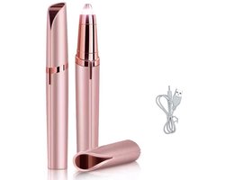 Precisietrimmers - Wenkbrauw Trimmer & Epileer apparaat - Elektrische wenkbrauwtrimmer - Wenkbrauw Trimmer - trimmer - wenkbrauw trimmer - USB oplaadbaar - Gezichtshaar Verwijderen Vrouw - Draagbaar - Ontharingscrème - Roségoud