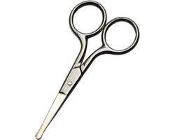 Professionele Precisieschaar voor Gezichtshaar, Neus, Oren en Wenkbrauwen - Roestvrij Staal