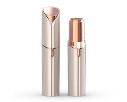 QTTVBTNA - Elektrische Epilator - Gezichtshaarverwijderaar - USB Oplaadbaar - Voor Gezicht en Lichaam - Compact & Stijlvol - Voor Vrouwen - Champagne Goud - 1 Stuk