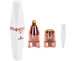 Wenkbrauw Trimmer - Gezichtsontharing Dames - Flawless - Gezichtshaar Verwijderen Vrouw - Precisietrimmer Incl. Wenkbrauw Mesje