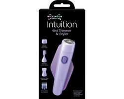 Wilkinson Sword Intuition - 4in1 Face & Body Hair Trimmer voor vrouwen - voor meerdere lichaamszones met 4 accessoires, beautybag, reinigingsborsteltje en 1 AA-batterij