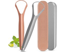 2 Stuks Roestvrijstalen Tongschraper voor Frisse Adem en Diepe Reiniging