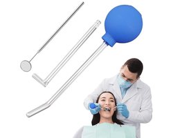 Amandelsteen verwijderingsgereedschap met zuigglas en tandspiegel voor gezonde mondverzorging