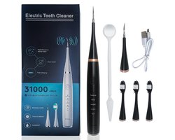 Amnex Elektrische Tandenborstel en Tandsteen Verwijderaar | 5 Standen | Tandplak Verwijderaar | Elektrische Tandsteenverwijderaar | Voor Witte Gezonde Tanden | Mondverzorging | USB Oplaadbaar | Tandarts Set met Tandarts Spiegel | Tanden Polijsten | T