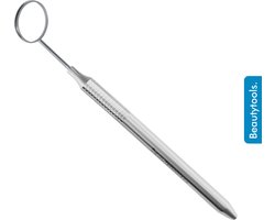 BeautyTools Mondspiegel - Tandarts Spiegel Met Sterkte / Lichte Zoom - Holle Buis (16.5 cm) - Inox (DT-1161)