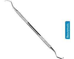 BeautyTools Tandsteenhaakje - Sterke Tandsteen- en Tandplak Verwijderaar met Afgeplatte Punt - Twee Sterke Punten - Dubbelzijdige Sonde / Scaler 16 cm - (DT-0515)