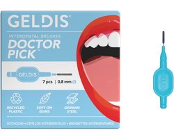 Interdentale Borstels voor Tussen de Tanden, 0.4 mm, Pack van 7 met Kap, voor Tandhygiëne en Tandsteenverwijdering