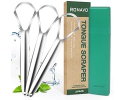 Roestvrijstalen Tongschraper met Reiskoffer - 2 Pack voor Frisse Adem