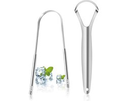 Set van 2 Roestvrijstalen Tongschrapers voor een Frisse Adem