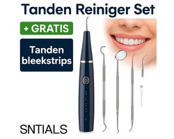 SNTIALS® Elektrische Tandsteenverwijderaar – Professionele Tandplak- & Tandsteen Reiniger | 5 Intensiteitsstanden | Inclusief Polijst- & Reinigingskoppen | Veilig & Oplaadbaar | Vernieuwd Stil Ontwerp