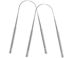 Tongschraper Roestvrij Staal - 2 Pack voor Optimaal Mondhygiëne en Verse Adem