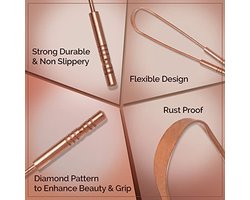 Tongschraper roestvrij staal voor betere mondhygiëne - 2 stuks