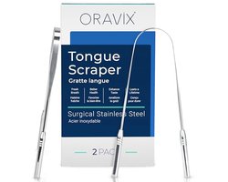 Tongschraper Roestvrijstaal voor Frisse Adem - Set van 2 | Effectieve Mondhygiëne