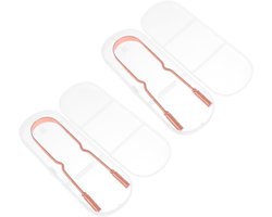 Tongschraper Set - Orale Reiniger - Frisse Adem - Roestvrij Staal - 13 cm - Goud