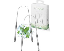 Tongschraper Set - U-vormige Roestvrijstalen Tongreinigers voor Optimale Mondhygiëne