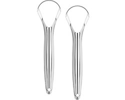 Tongschrapers roestvrij staal 2 stuks voor optimale mondhygiëne en frisse adem