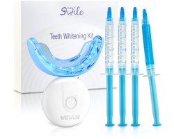 VEVOR Tandenbleekset met Led-Lampje, Desensibiliserende Gel, U-Vormige Tray En Bleekgel; Draadloze, Draagbare Set Verwijdert Snel En Effectief Hardnekkige Vlekken.