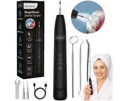 Zenwire J09 - Tandsteen Verwijderaar Elektrische - Draagbare ultrasone tandarts-scaler - 3 werkmodi - LED-lampje - Timer - USB-C - 800 mAh - 2 opzetstukken - Montagesleutel voor opzetstukken - Tandheelkundige accessoires - USB-C-oplaadkabel