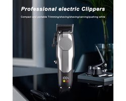 Aldoechoice Professionele Oplaadbare Waterdichte Draadloze Kapper Haar Snijmachine Mannen Elektrische Tondeuse kapper led display usb oplaadbaar handig en makkelijk voor thuis onderweg vakantie baard kaal haar professioneel